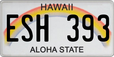 HI license plate ESH393