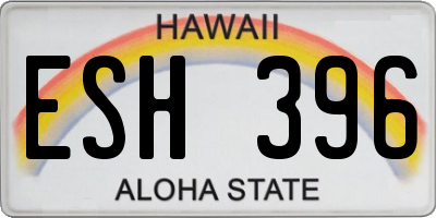 HI license plate ESH396