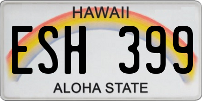 HI license plate ESH399