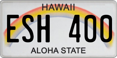 HI license plate ESH400