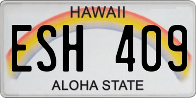 HI license plate ESH409