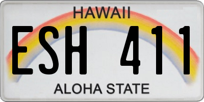 HI license plate ESH411