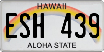 HI license plate ESH439