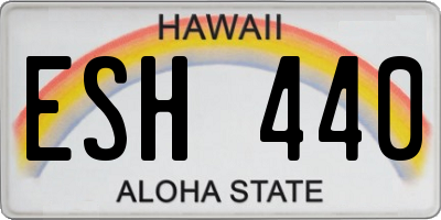 HI license plate ESH440