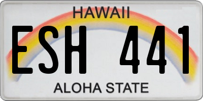 HI license plate ESH441