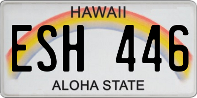 HI license plate ESH446