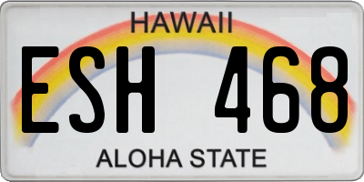 HI license plate ESH468