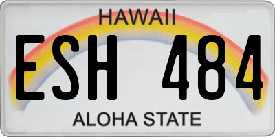 HI license plate ESH484
