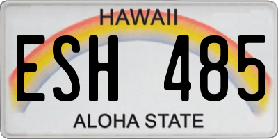 HI license plate ESH485