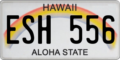 HI license plate ESH556