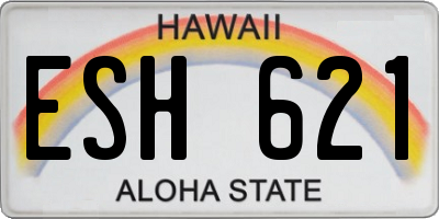 HI license plate ESH621