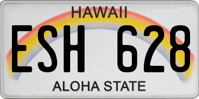 HI license plate ESH628