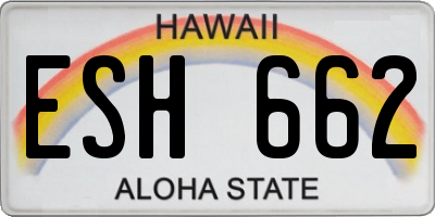 HI license plate ESH662