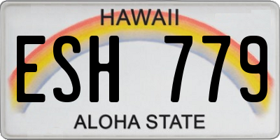HI license plate ESH779