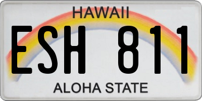 HI license plate ESH811