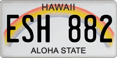 HI license plate ESH882