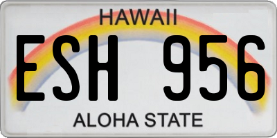 HI license plate ESH956