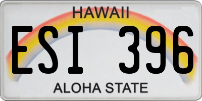 HI license plate ESI396