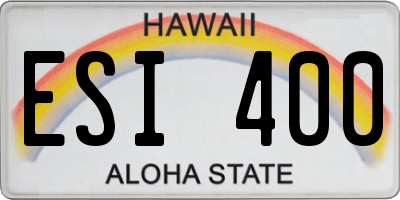 HI license plate ESI400