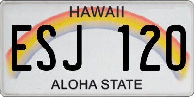 HI license plate ESJ120