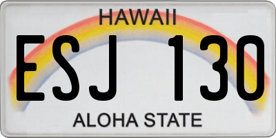 HI license plate ESJ130