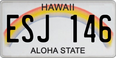 HI license plate ESJ146