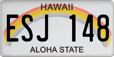 HI license plate ESJ148
