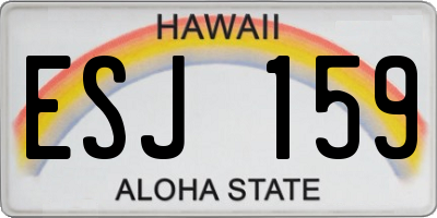 HI license plate ESJ159