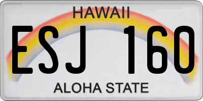 HI license plate ESJ160