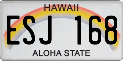 HI license plate ESJ168