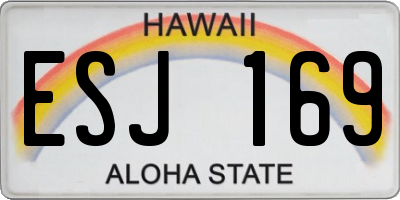 HI license plate ESJ169
