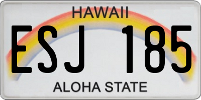 HI license plate ESJ185