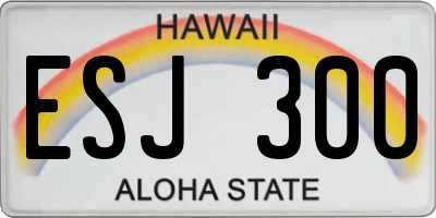 HI license plate ESJ300