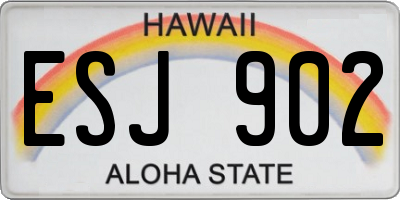 HI license plate ESJ902