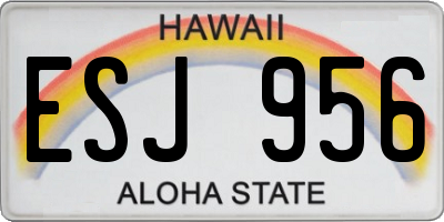 HI license plate ESJ956