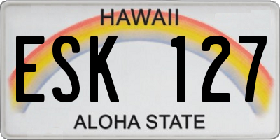 HI license plate ESK127