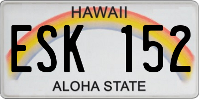 HI license plate ESK152