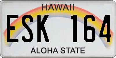 HI license plate ESK164