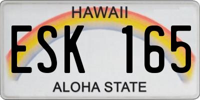 HI license plate ESK165