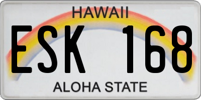 HI license plate ESK168