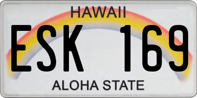 HI license plate ESK169