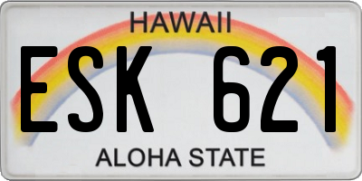 HI license plate ESK621