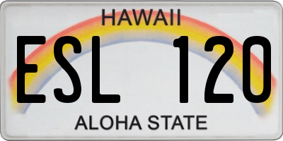 HI license plate ESL120