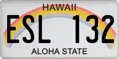 HI license plate ESL132