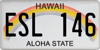 HI license plate ESL146