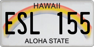HI license plate ESL155