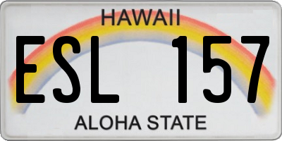 HI license plate ESL157