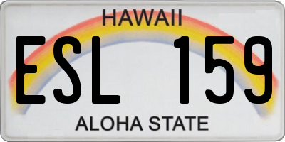 HI license plate ESL159