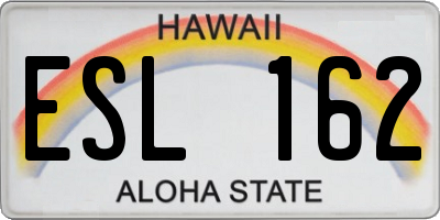 HI license plate ESL162