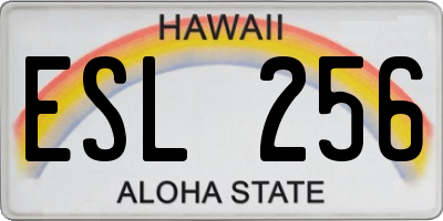 HI license plate ESL256